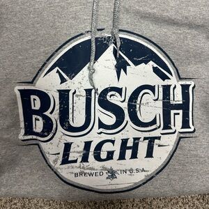 Busch Light Gray Hoodie XL Brand New